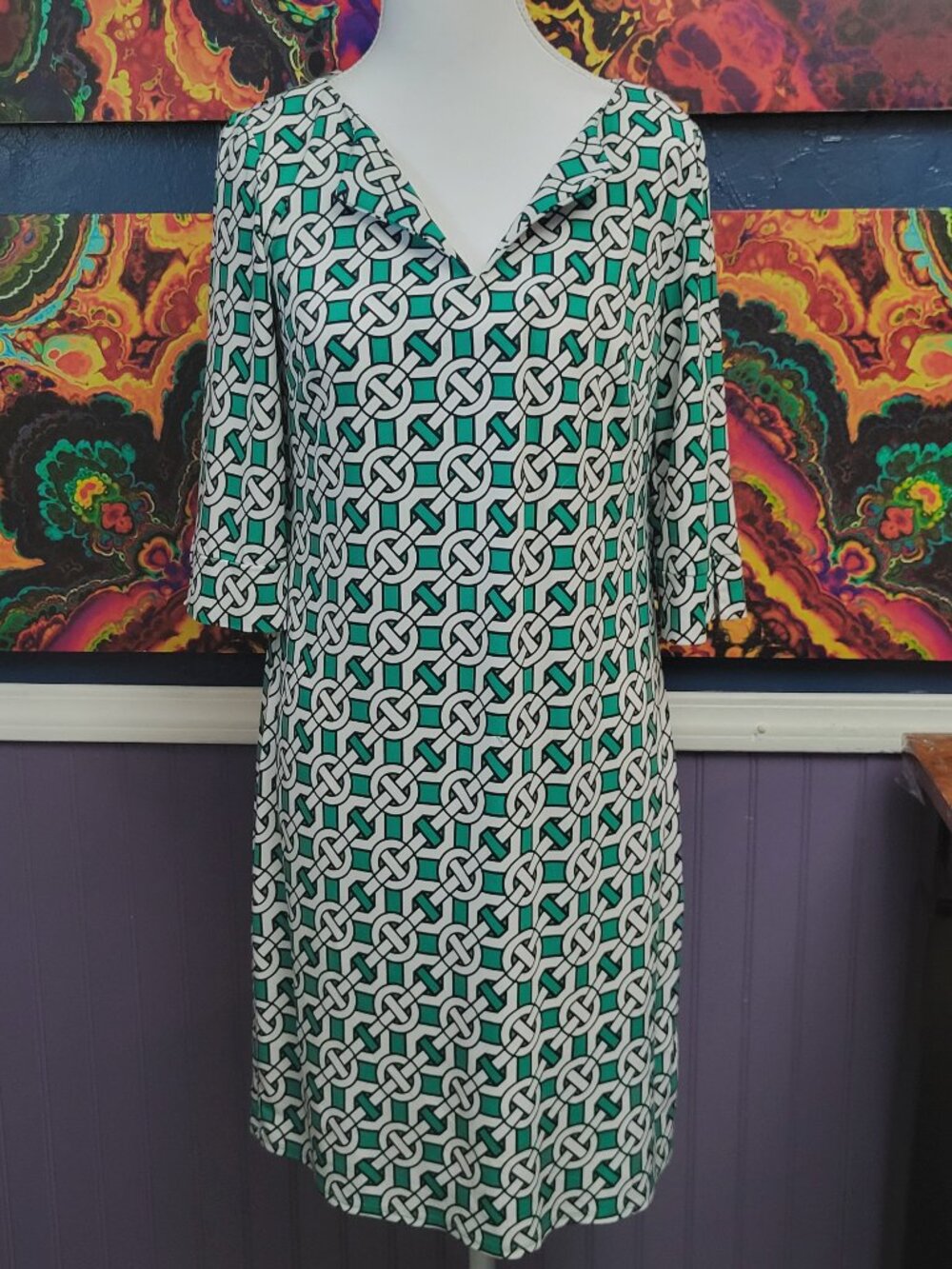 Laundry by Design ~ Sz 2 ~ Geometric Print  Dress ~ Excellent Condition